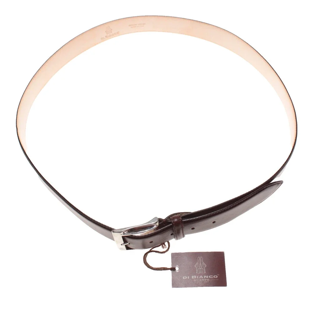 Di Bianco NWT Cut to Size Dress Belt In Solid Brown Leather One Size